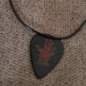 ALICE COOPER GUITAR PICK NECKLACE - EARRINGS SET